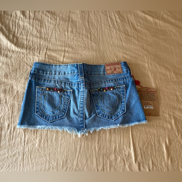 True Religion Women’s Mandy Mini Skirt Hand Beaded - Picture 14 of 14